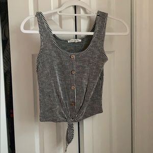 Striped cropped tank top